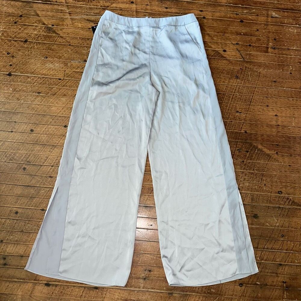Prima Tornai for Azazie silky silver wide leg 31 pants